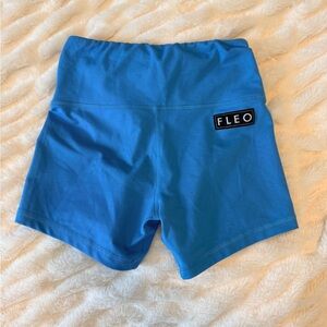 FLEO Women's High-Waist Blue Shorts